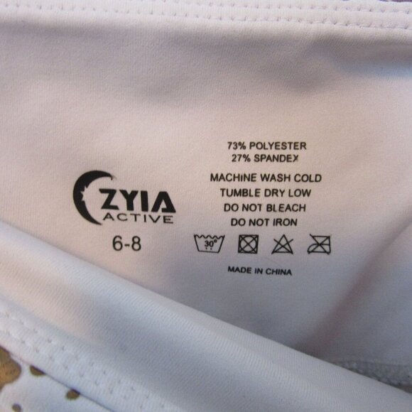 Zyia Light N Tight Legging White Gold Splatter Ombre High Waisted Womens Medium - Picture 9 of 9